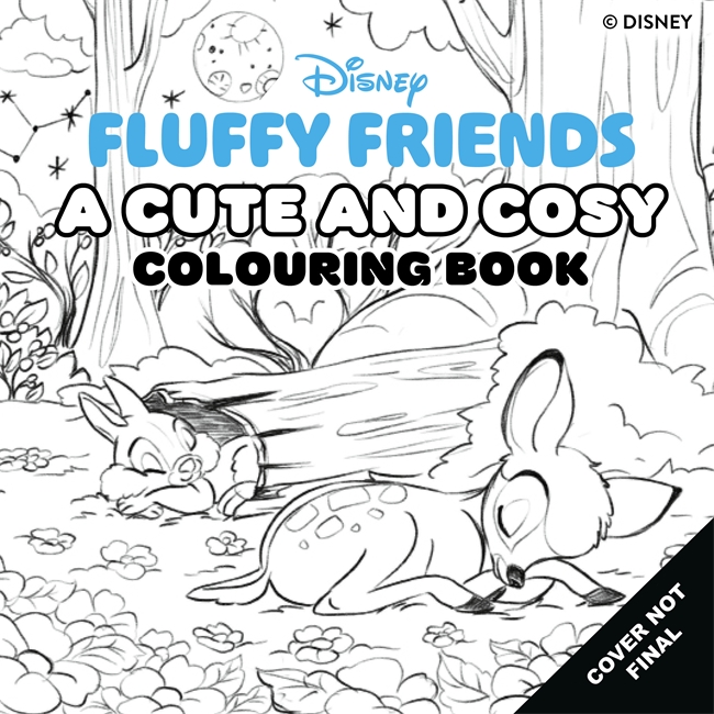 Book cover for Disney Fluffy Friends: A Cute and Cosy Colouring Book